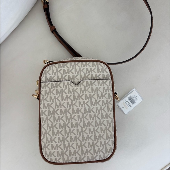 Michael Kors Beige Logo Crossbody with Brown Trim - Picture 5 of 5